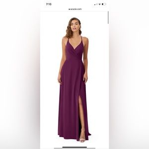 Raspberry Azazie Full Legnth Dress